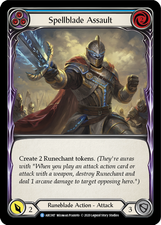 Spellblade Assault (Blue) [ARC087] Unlimited Edition Rainbow Foil