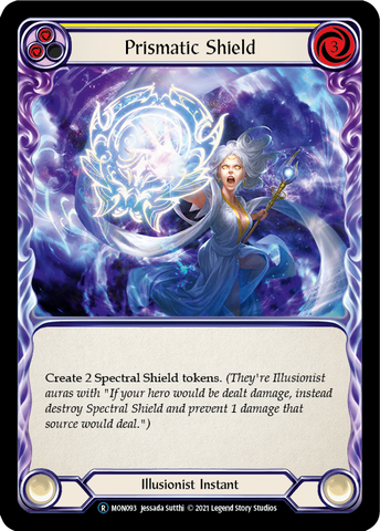 Prismatic Shield (Yellow) (Rainbow Foil) [U-MON093-RF] Unlimited Edition Rainbow Foil