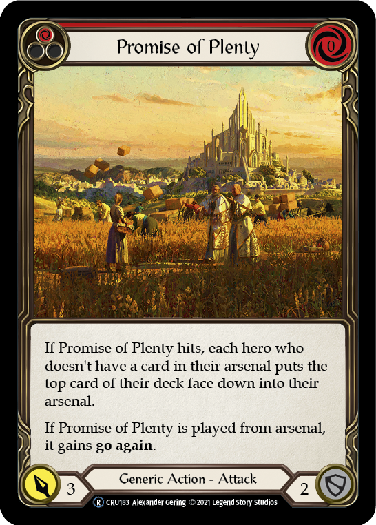 Promise of Plenty (Red) (Rainbow Foil) [CRU183-RF] Unlimited Rainbow Foil