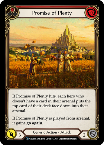 Promise of Plenty (Red) (Rainbow Foil) [CRU183-RF] Unlimited Rainbow Foil