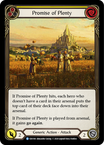 Promise of Plenty (Yellow) [CRU184] 1st Edition Rainbow Foil