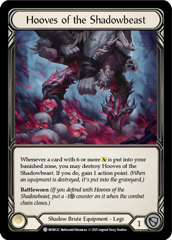 Hooves of the Shadowbeast (Cold Foil) [MON122-CF] 1st Edition Cold Foil