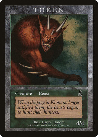 Beast Token (Odyssey) [Magic Player Rewards 2001]