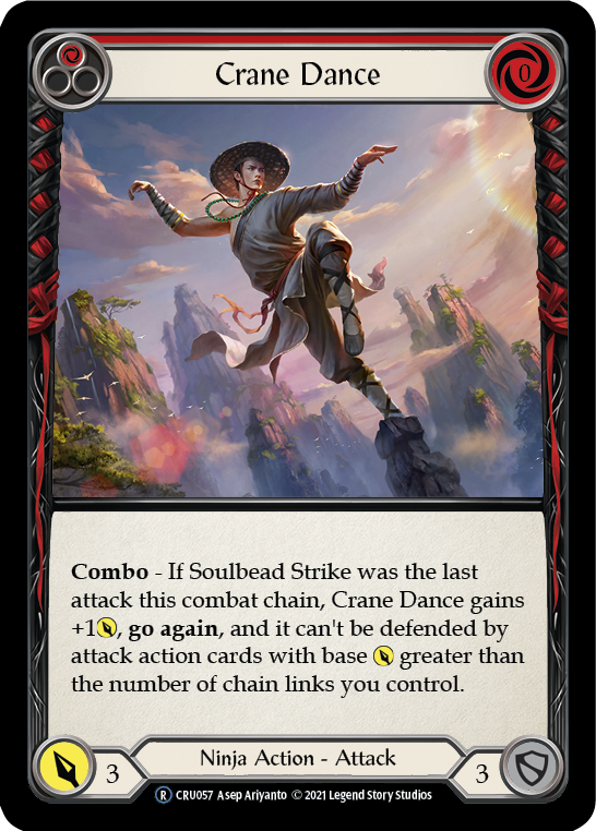 Crane Dance (Red) (Rainbow Foil) [CRU057-RF] Unlimited Rainbow Foil