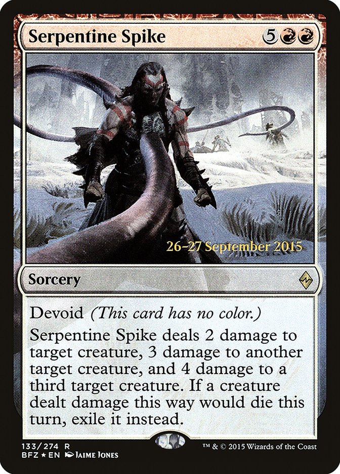 Serpentine Spike  [Battle for Zendikar Prerelease Promos]