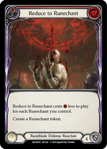 Reduce to Runechant (Red) [ARC088-R] 1st Edition Rainbow Foil