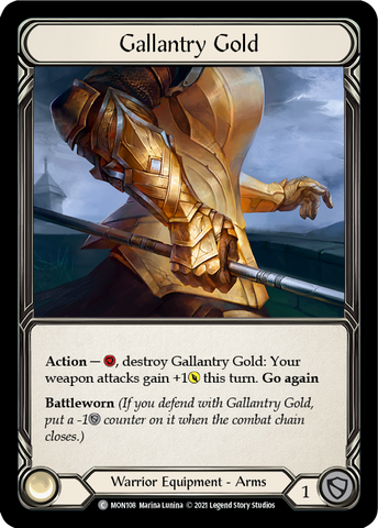 Gallantry Gold (Cold Foil) [MON108-CF] 1st Edition Cold Foil
