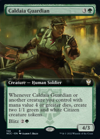 Caldaia Guardian (Extended Art) [Streets of New Capenna Commander]