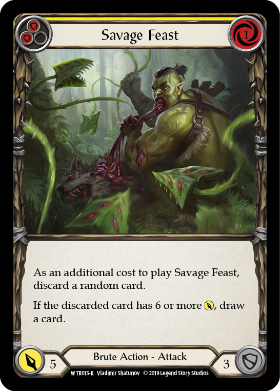 Savage Feast (Yellow) [WTR015-R] Alpha Print Rainbow Foil