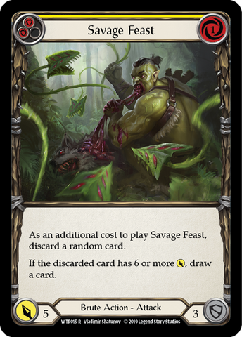 Savage Feast (Yellow) [WTR015-R] Alpha Print Rainbow Foil