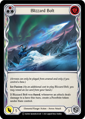 Blizzard Bolt (Red) [U-ELE044] Unlimited Rainbow Foil